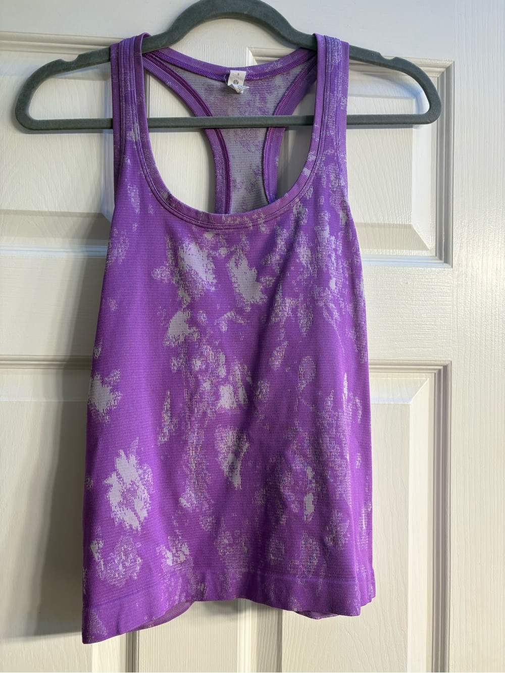 lululemon athletica Purple Silver Abstract Racerback Tank